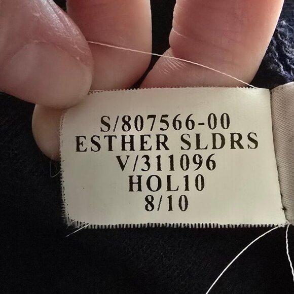 Banana Republic Navy Esther Pintuck Wool Blend Sleeveless Shift Dress Sz 10 - Picture 9 of 9